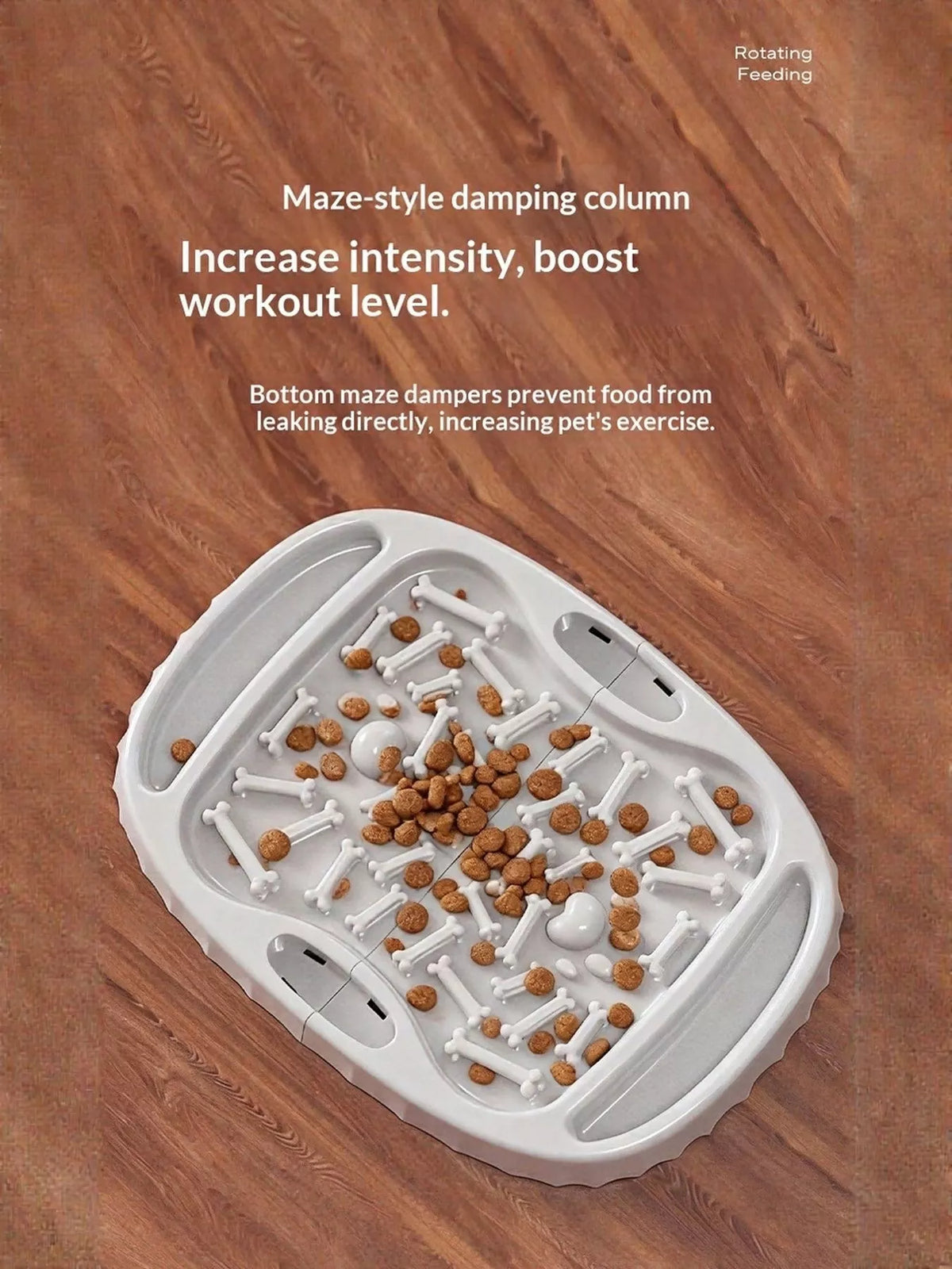 Adjustable height pet feeding station with two bowls, made by Trendsi, featuring a sleek, modern design for easy feeding.