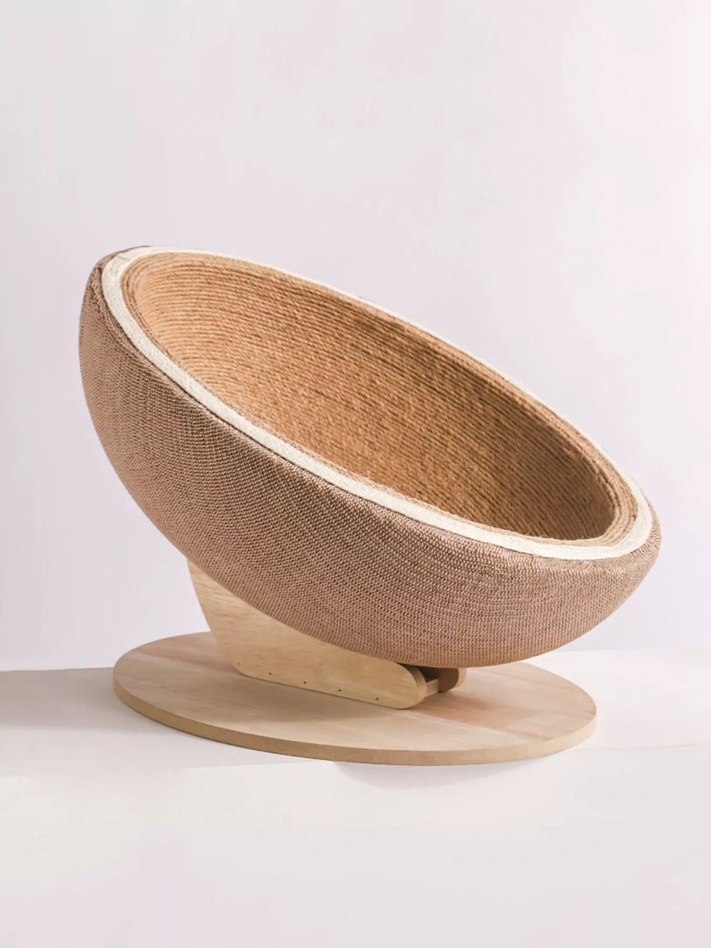 Cat nest with hemp rope scratcher by Trendsi featuring cozy bedding and a durable hemp rope scratcher for feline comfort.