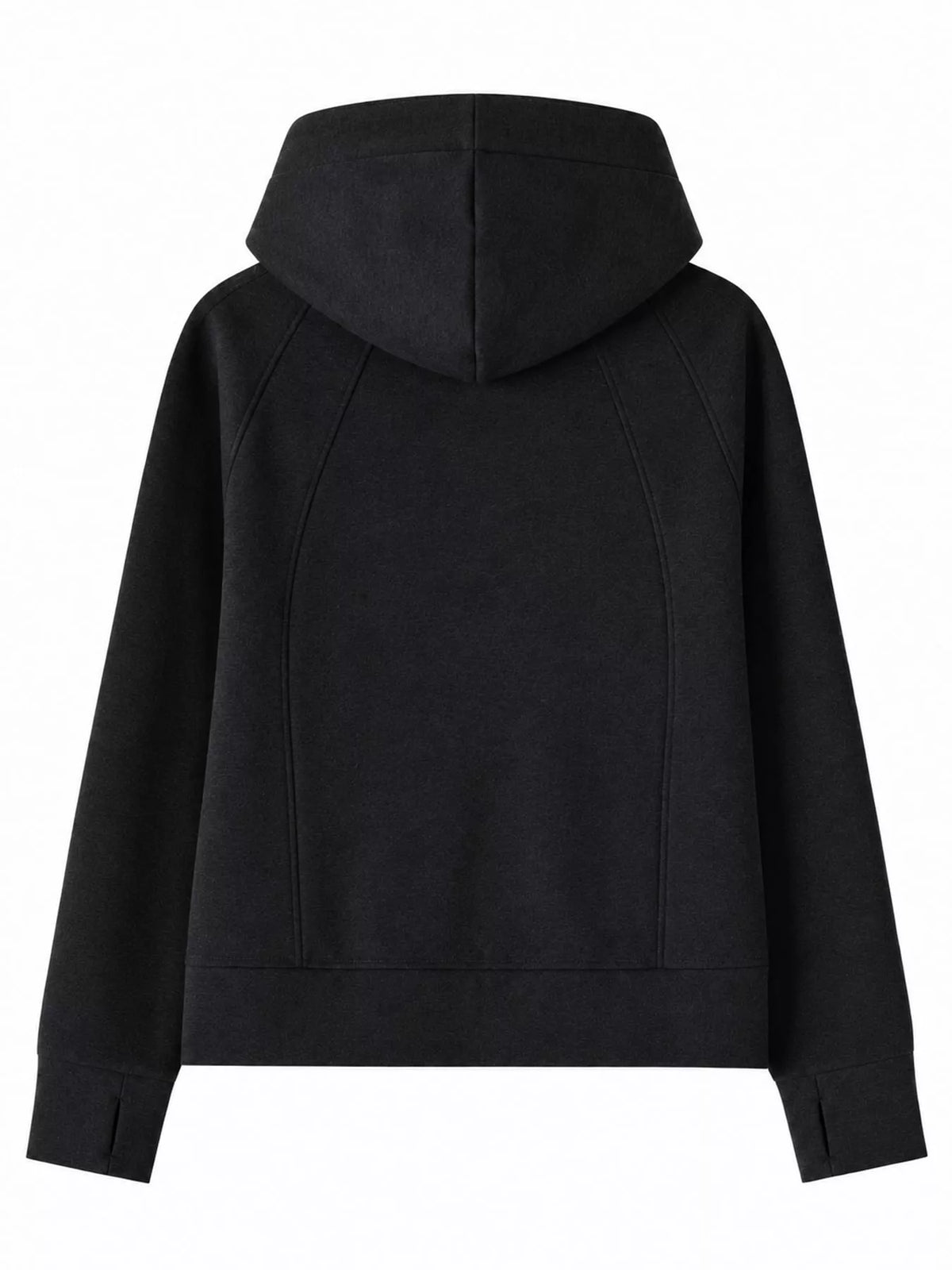 Full-zip long sleeve hoodie with pockets, view 12