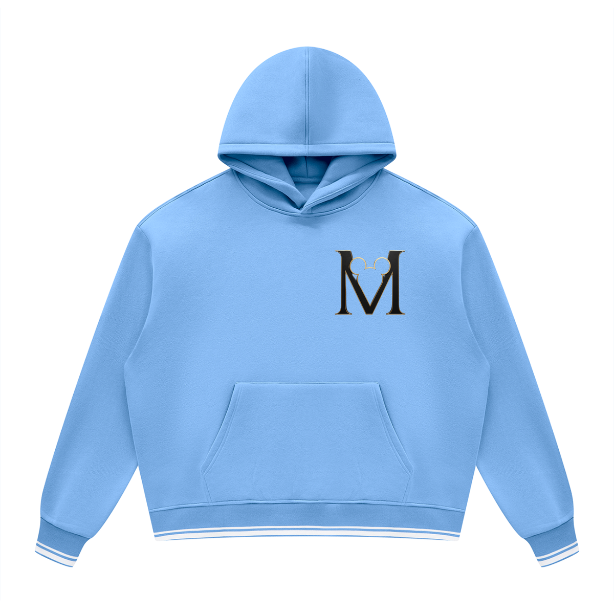 Unisex Oversized Color Block Fleece Hoodie