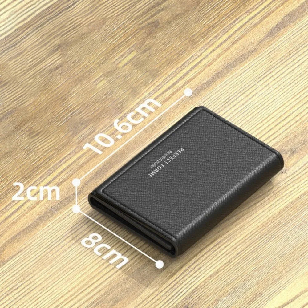 Large-Capacity Leather Multi-Card Wallet