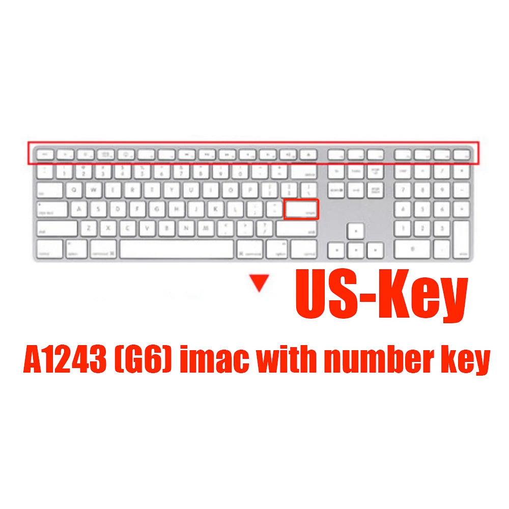 Silicone Keyboard Cover for Apple Wireless Keyboards