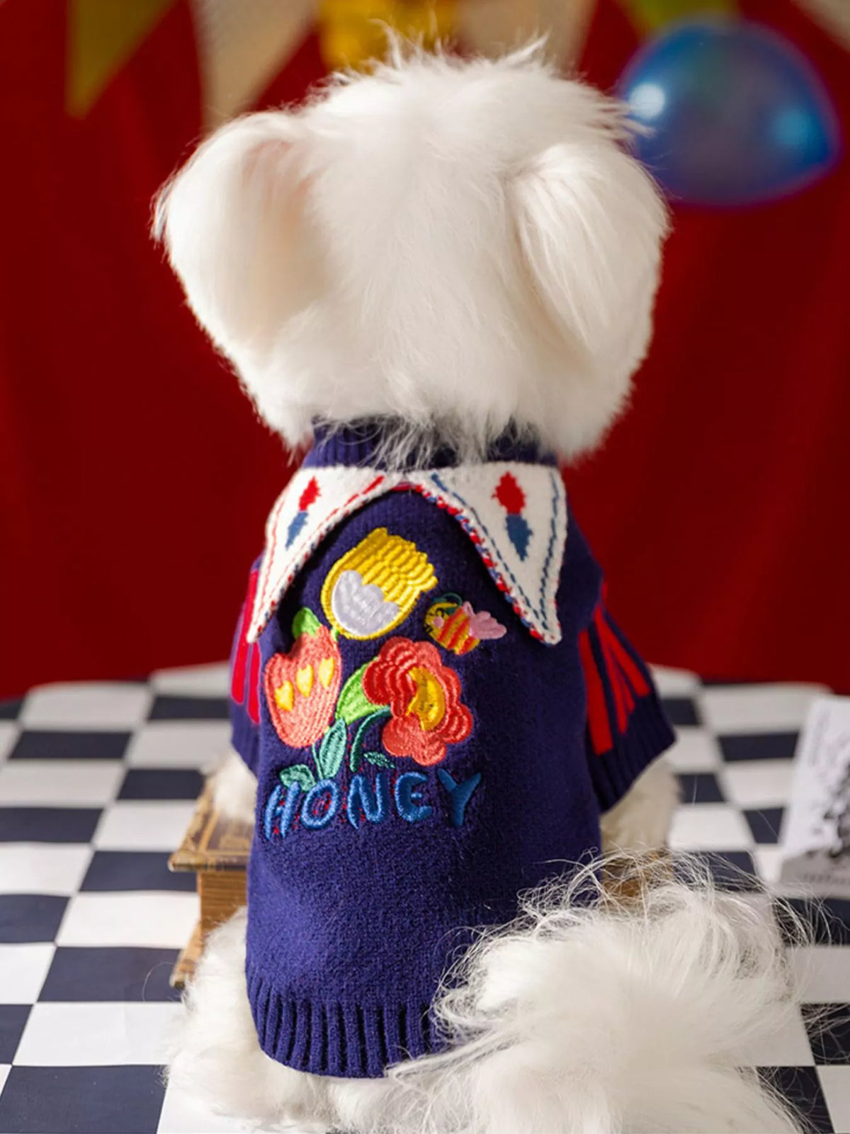 Ribbed knit pet sweater by Trendsi featuring cozy, textured material and a stylish fit for small dogs or cats.