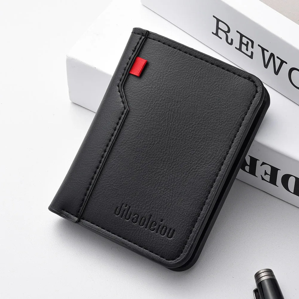Men's Ultra-Slim PU Leather Card Wallet