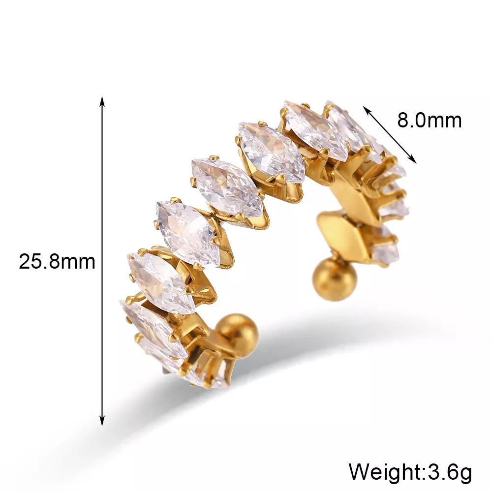 18K gold-plated zircon bracelet and ring jewelry set featuring sparkling stones and elegant design, perfect for stylish accessories.