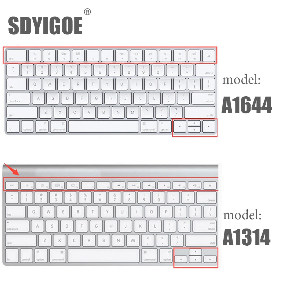 Silicone Keyboard Cover for Apple Wireless Keyboards