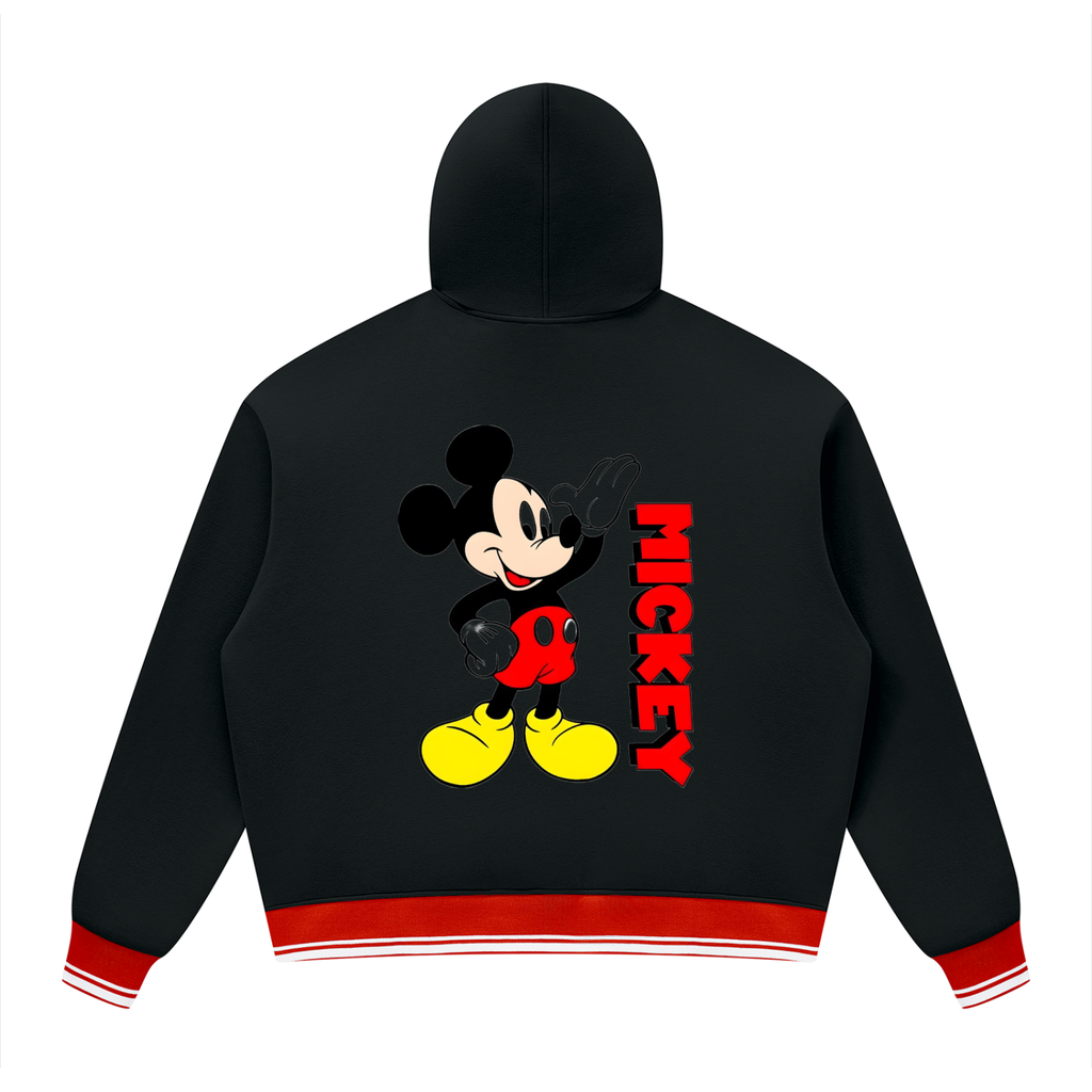 Unisex Oversized Color Block Fleece Hoodie