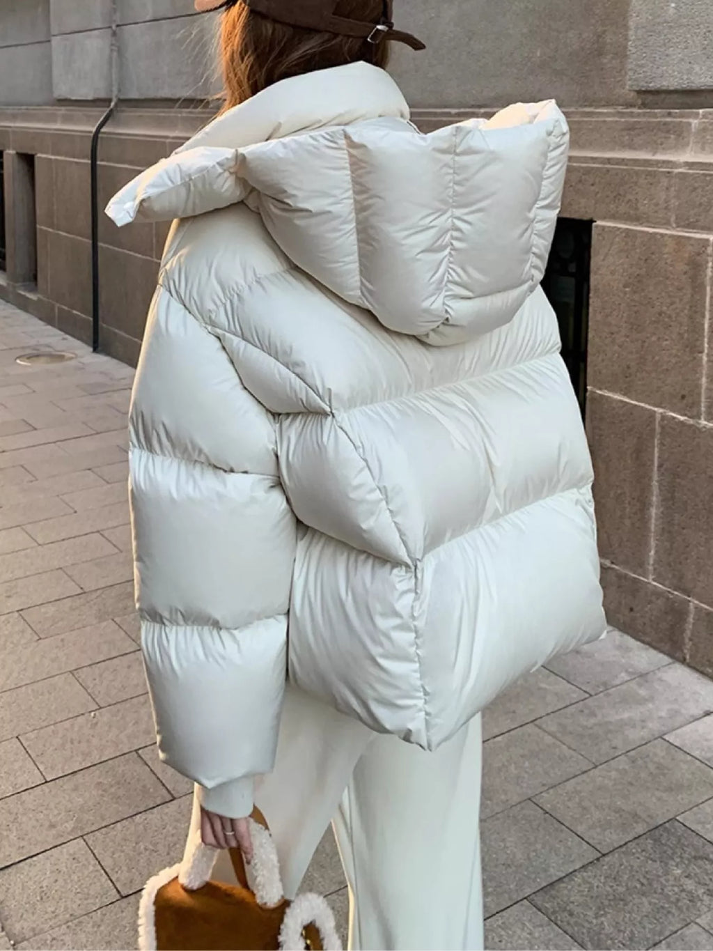 Quilted hooded puffer jacket, view 16