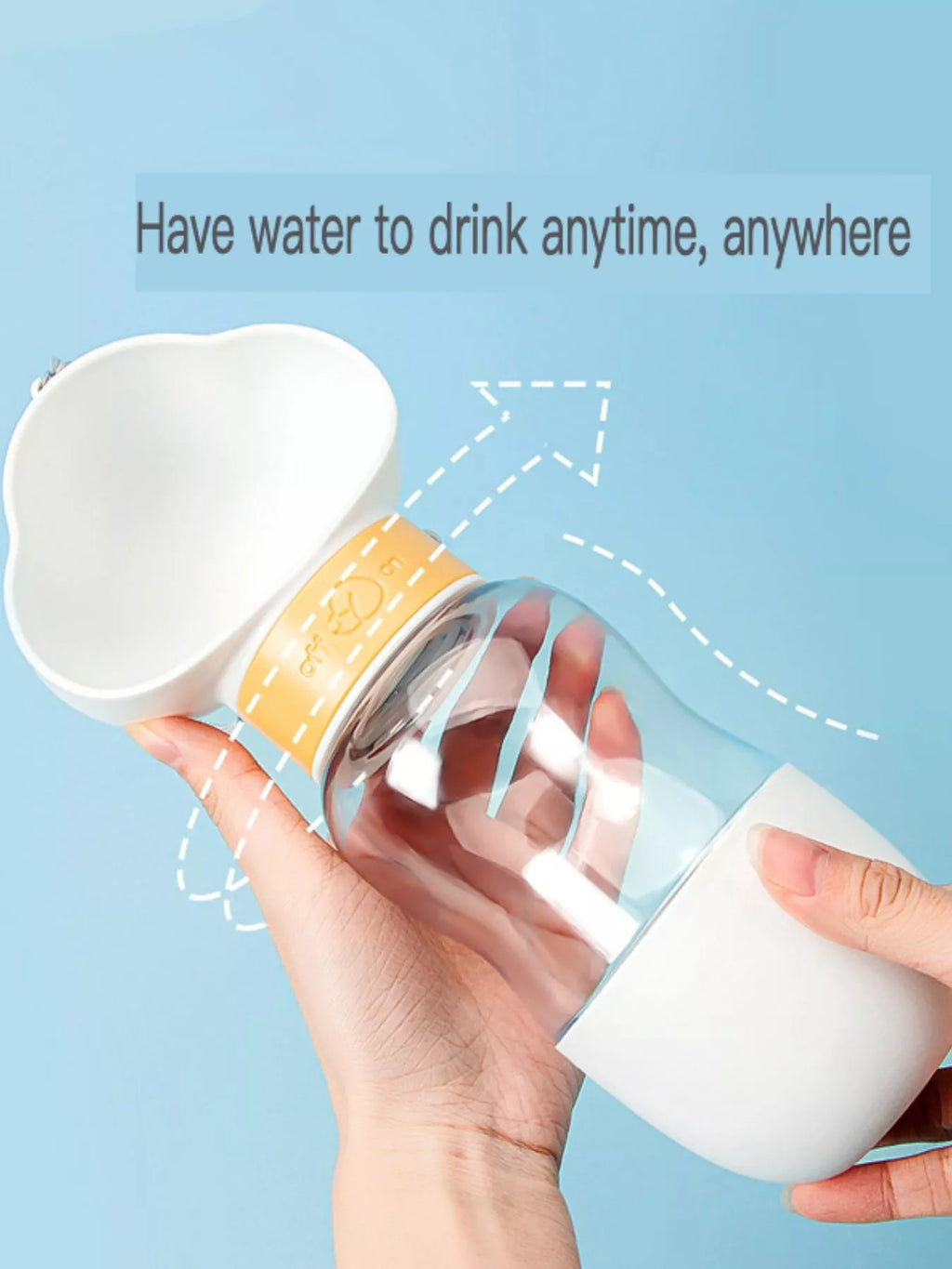 Portable 2-in-1 pet water and food bowl by Trendsi, compact design with separate compartments for food and water.