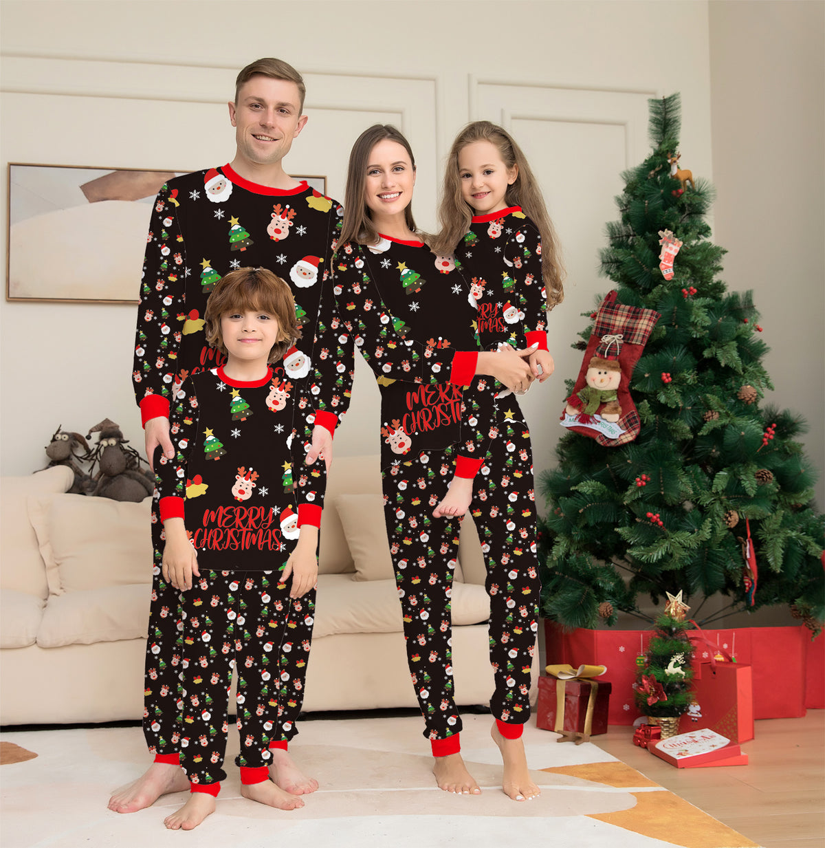 Matching family Christmas pajama set