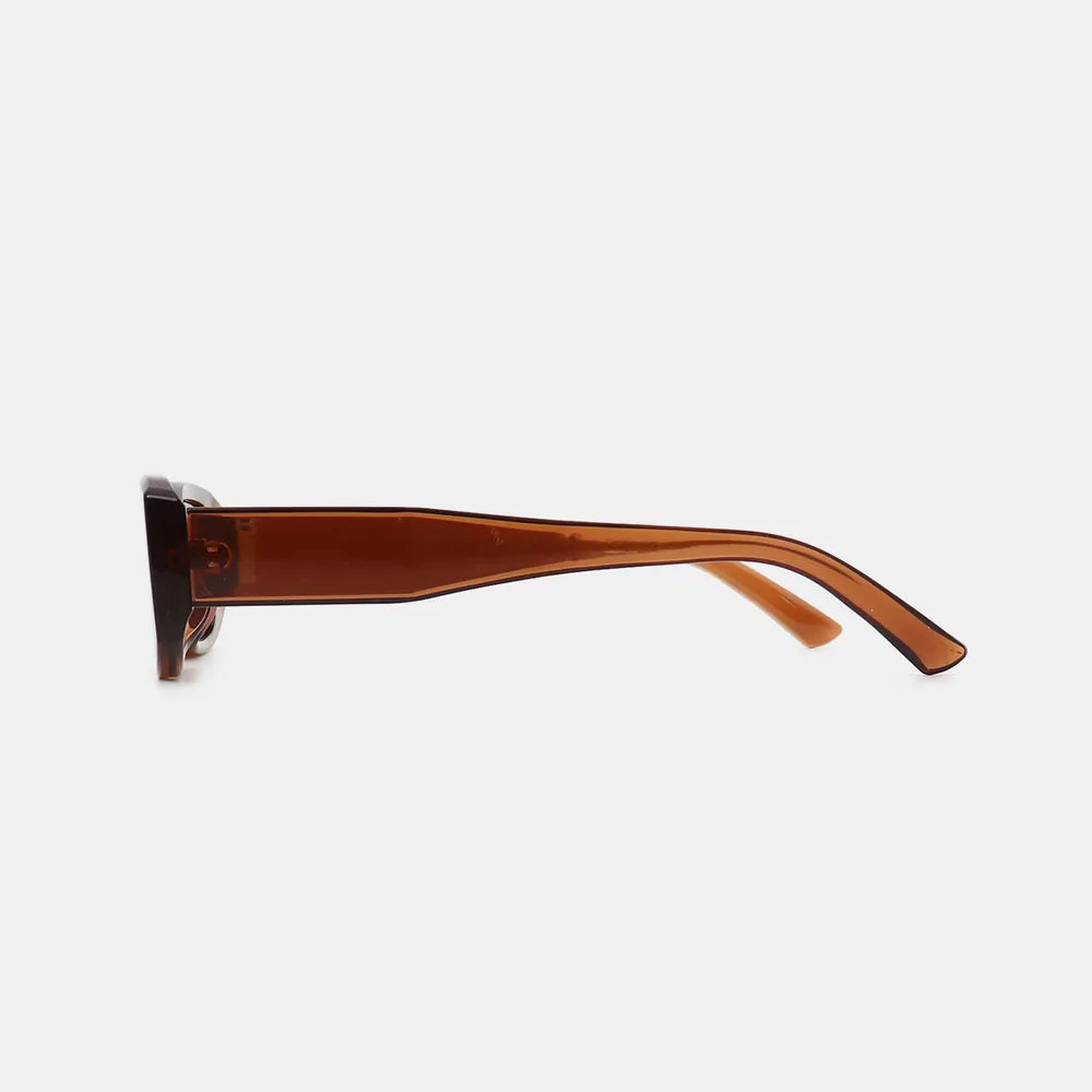 Trendsi polycarbonate frame rectangle sunglasses with dark tinted lenses and sleek design, ideal for stylish sun protection.
