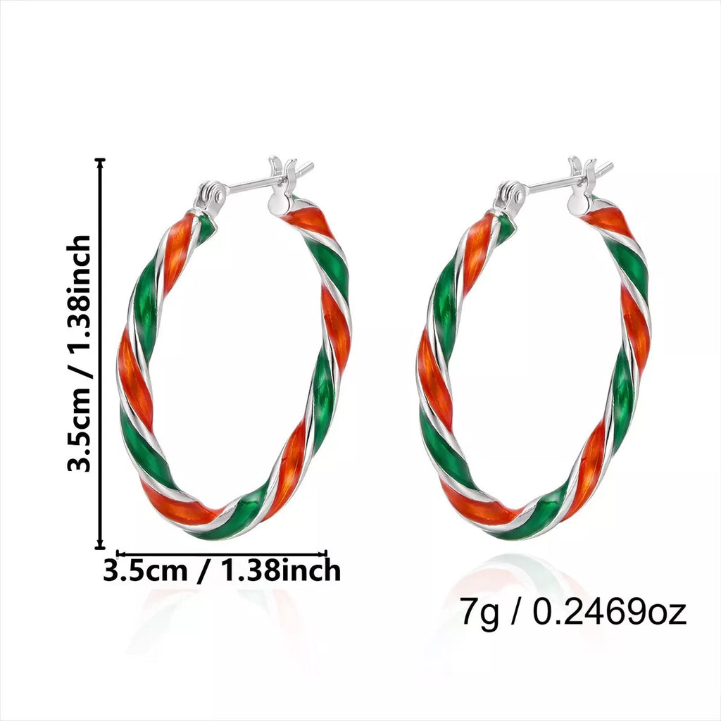 Christmas theme earrings with pearl and zircon, view 11