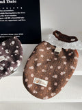 Fleece pet top with lace collar by Trendsi, featuring a cozy fleece fabric and delicate lace detail around the collar.