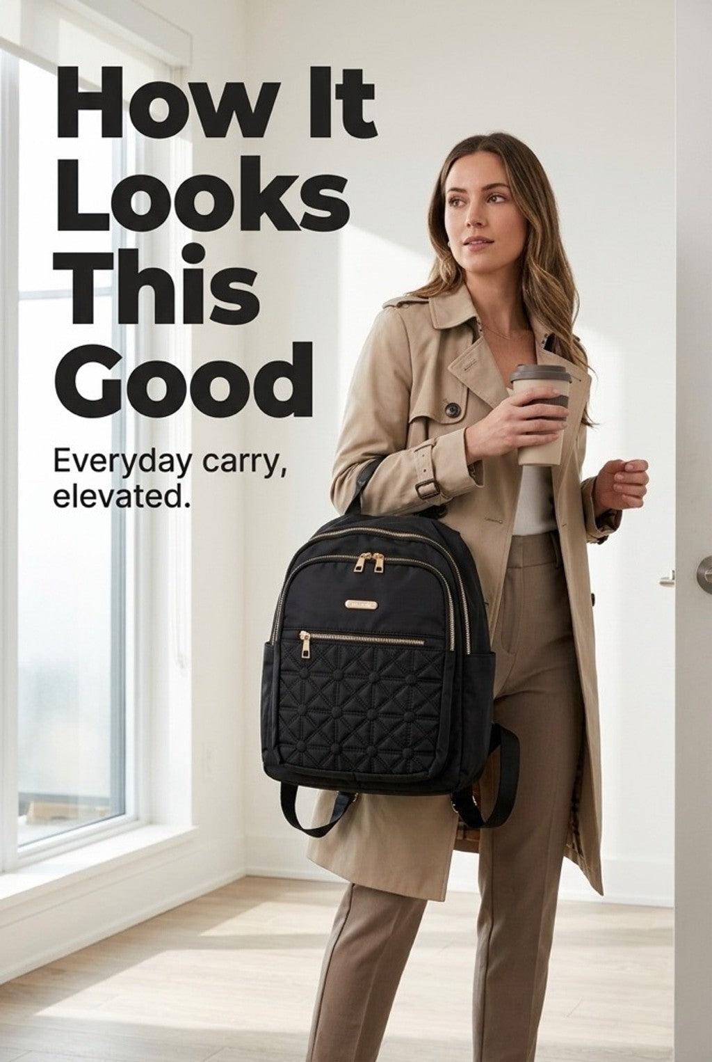 Everyday tote bag detail for work shopping errands and casual outings