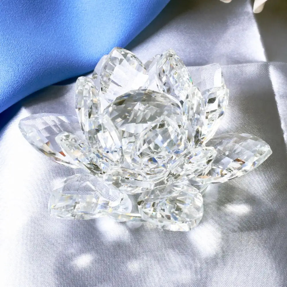 Crystal Lotus Flower Decorative Ornament