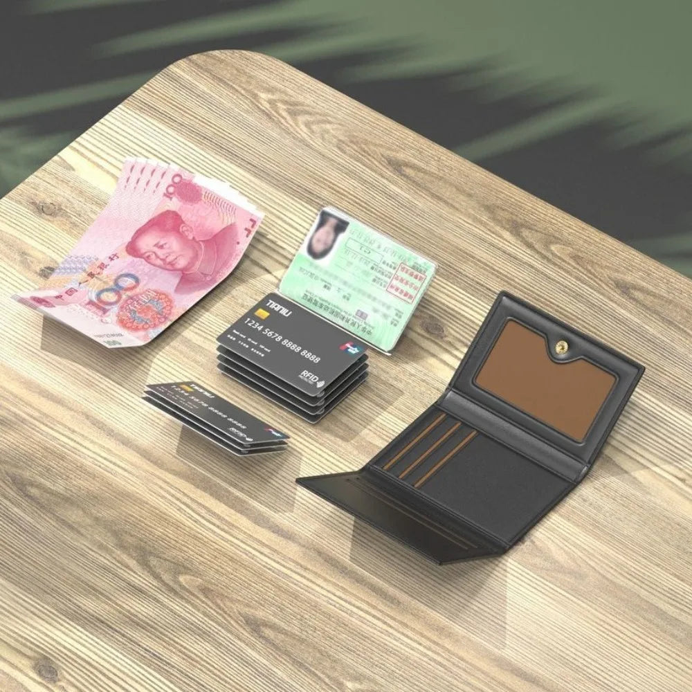 Large-Capacity Leather Multi-Card Wallet