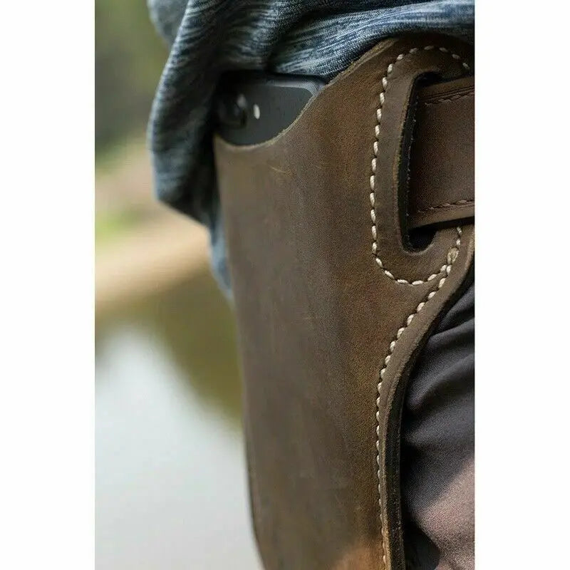 Men's Leather Belt Phone Holster Pouch