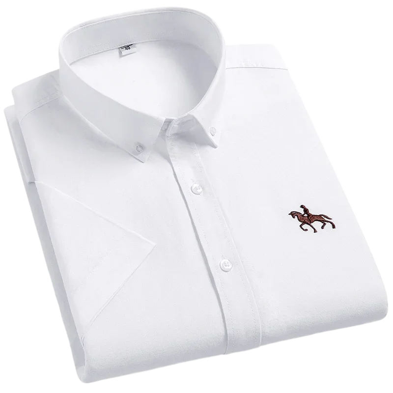 Men's Cotton Oxford Short-Sleeve Shirt