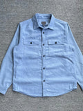 Men's button-up long sleeve shacket, view 8