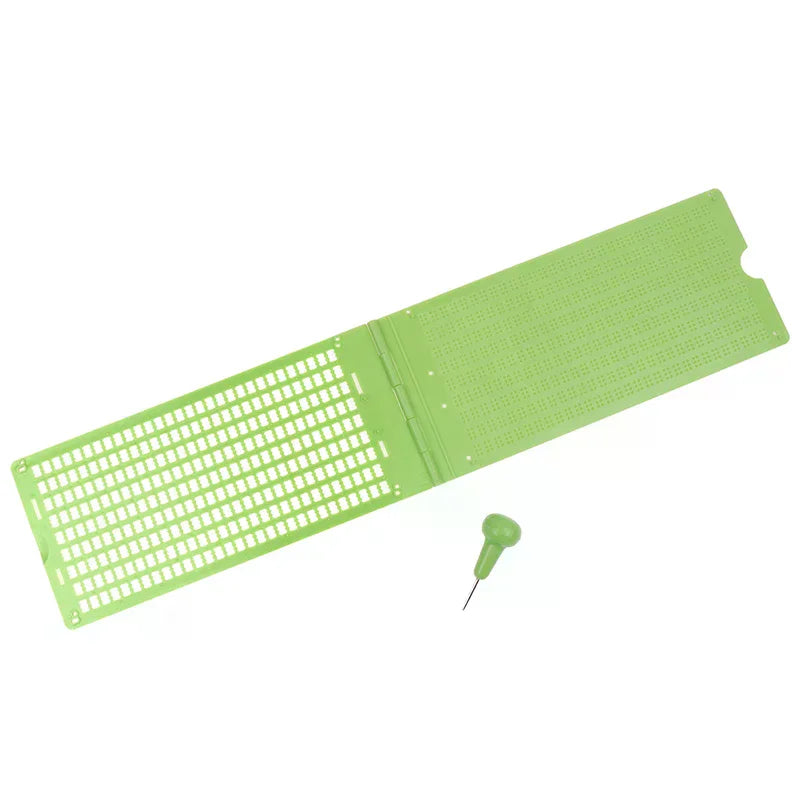 9-Line 30-Cell Braille Writing Slate with Stylus