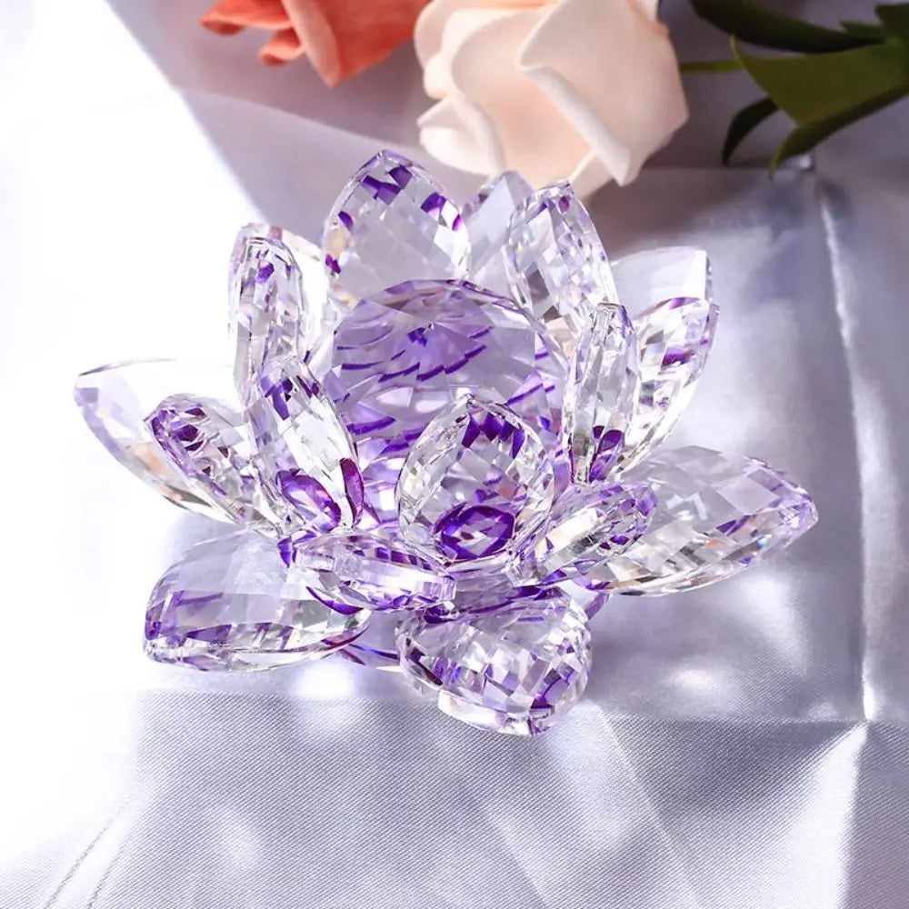 Crystal Lotus Flower Decorative Ornament