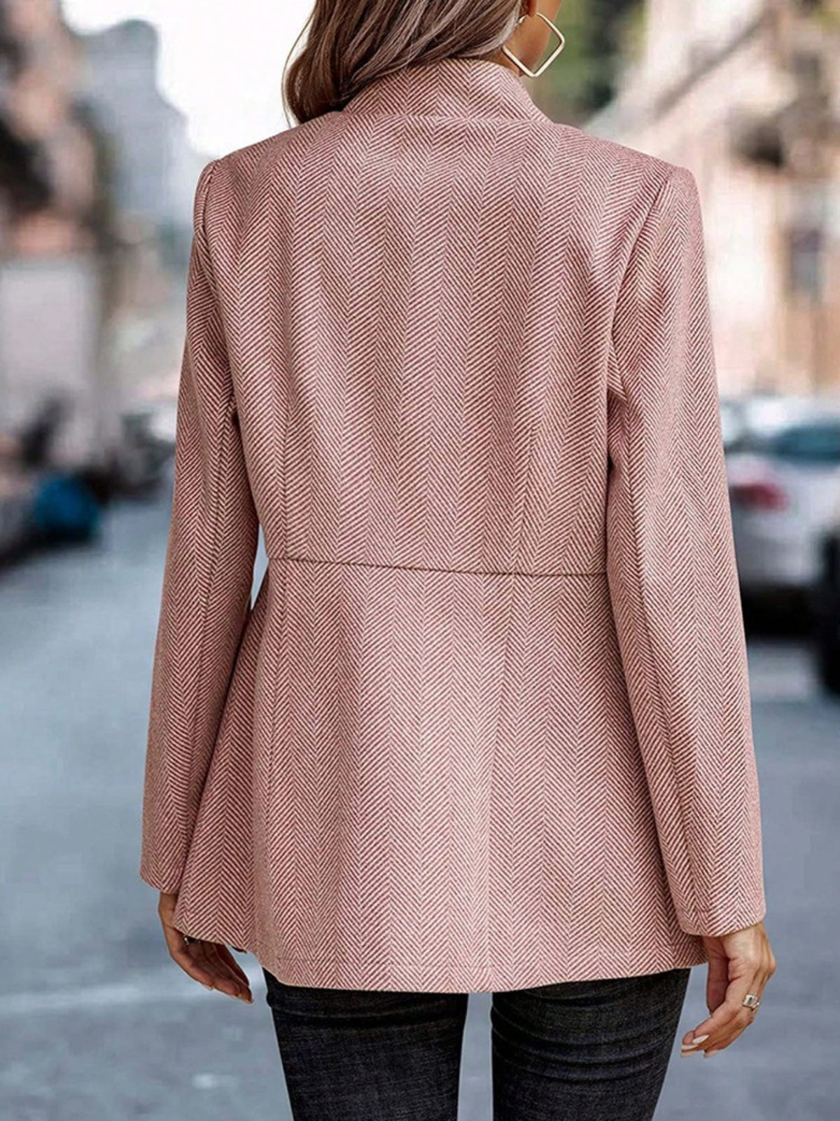 Slim fit open-front blazer, view 22