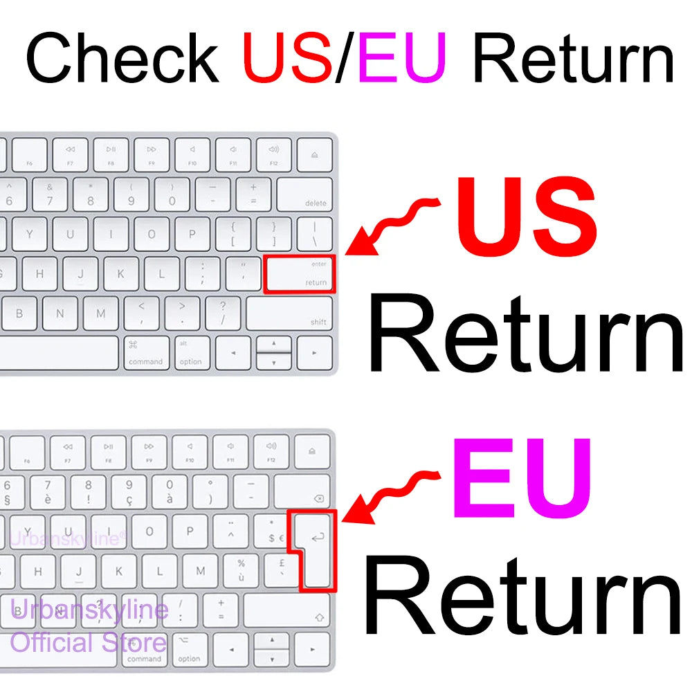 Clear Silicone Keyboard Cover for Apple Magic Keyboards