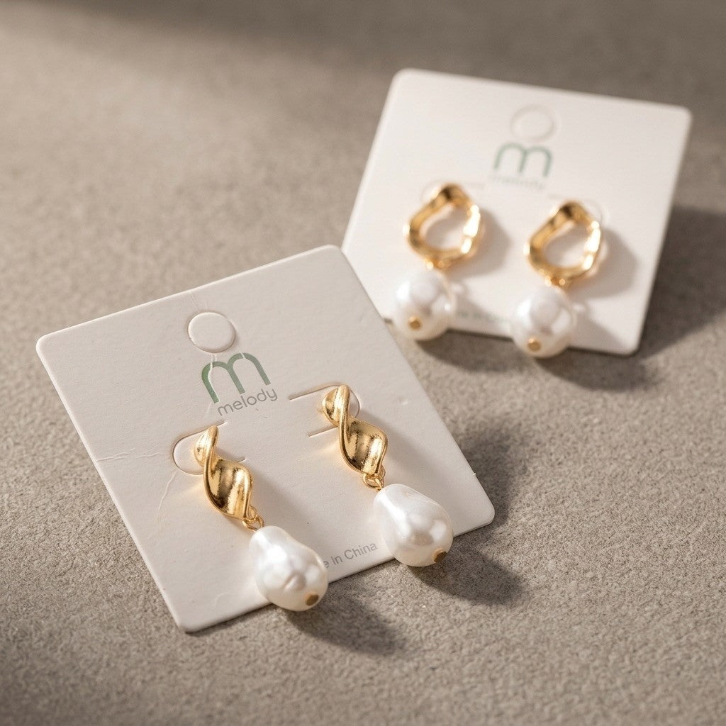 Melody pearl drop earrings fashion jewelry detail and gift accessory