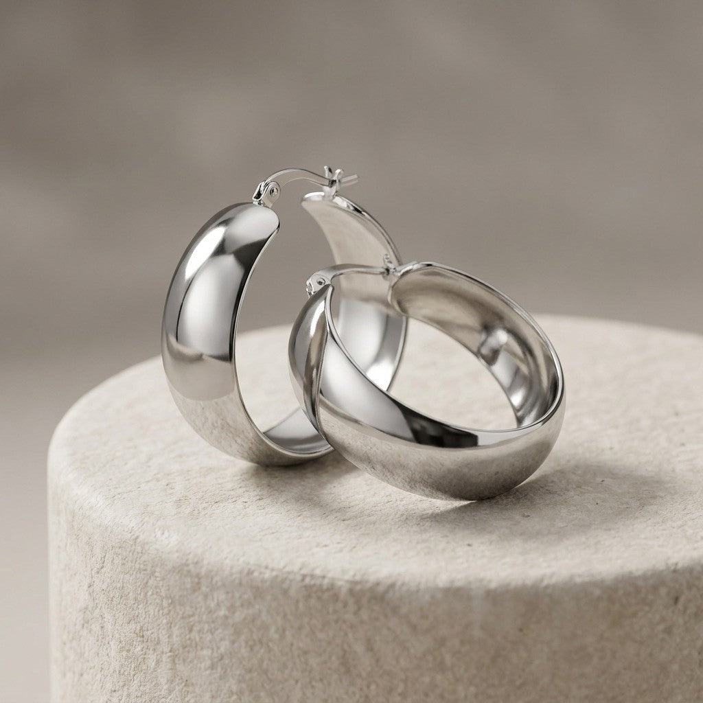 Polished Luxe Hoop Earrings jewelry accessory by Padilla Innovations LLC